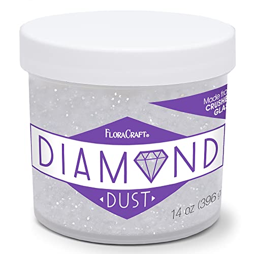 FloraCraft Diamond Dust Glitter Plastic Jar, 14-Ounce