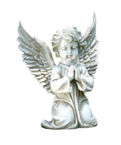 Napco Kneeling Angel Garden Statue, 15-Inch Tall