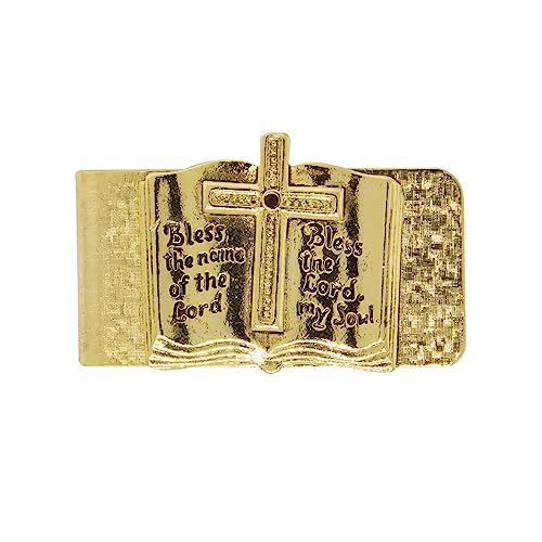 1928 Jewelry Open Bible Bless The Lord Money Clip