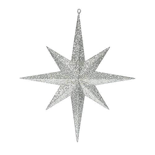 Vickerman M167538 Plastic Iridescent Glitter Bethlehem Star, 15.75", Champagne