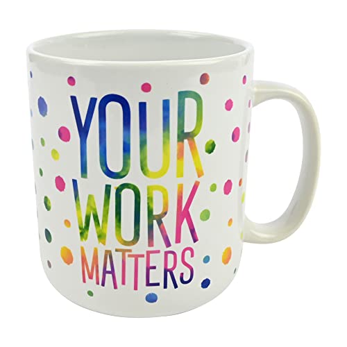 Boston Warehouse Your Work Matters 22 Ounce Stoneware Mug