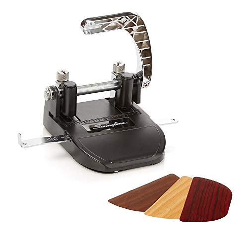 ACCO (Office) Swingline 2 Hole Punch, Adjustable, Heavy Duty Hole Puncher, 40 Sheet Punch Capacity, Black/Silver (74060)
