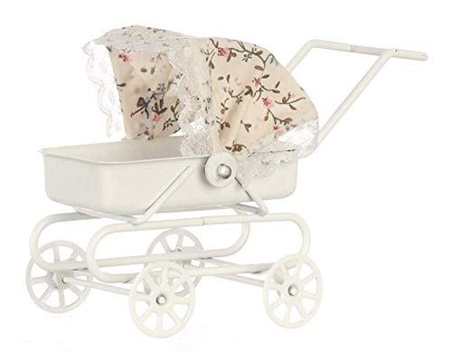 Aztec Imports Dollhouse Miniature 1:12 Scale Baby Carriage with Tilt TOP #S8523