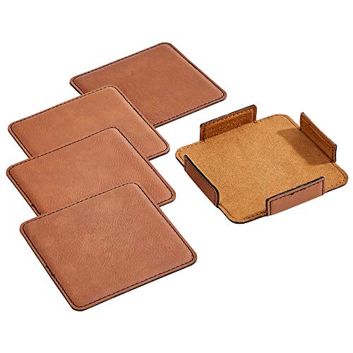 Creative Gifts Square Coasters in Caramel - Set of 4