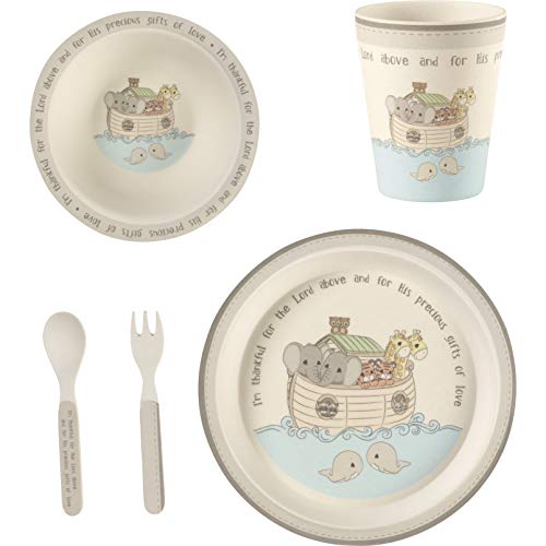 Precious Moments 182433 5 Noah's Ark Gift Mealtime Feeding Set, One Size, Multi