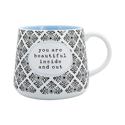 Pavilion Gift Company - You Are Beautiful - 18-ounce Stoneware Mug, Mothers Day Gift, Friend Sister Aunt Coffee Cup, 1 Count