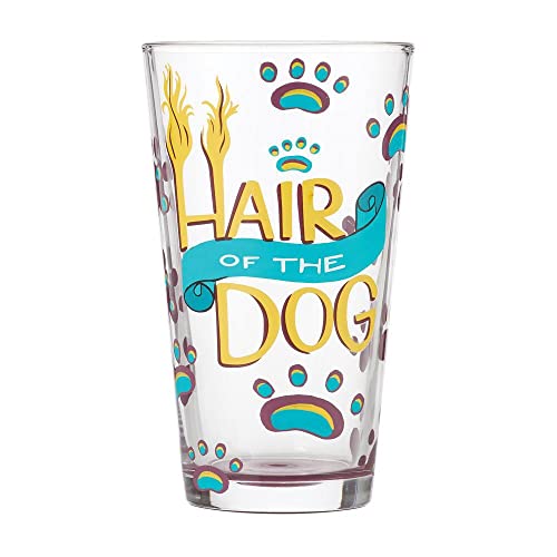 Enesco Lolita Hair of the Dog Pilsner Glass, 5.83 Inch, Multicolor, 16 oz