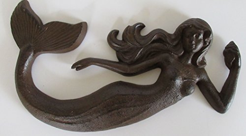 Moby Dick Specialties GSM Cast Iron Mermaid Wall Decor Mermaid