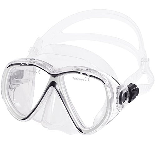 IST M75 Martinique Dual-Window Diving Snorkeling Mask (White)