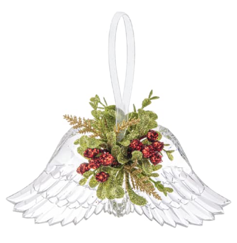 Ganz Mistletoe Angel Wings, 35.50-inch Width, Acrylic