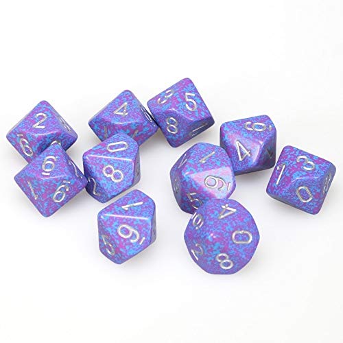 Chessex D10 Silver Tetra (10)