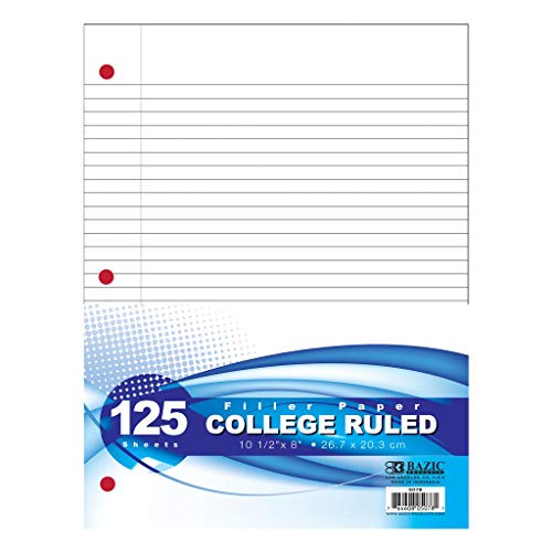 Bazic 5078 College Rule Filler Paper - 125 Count