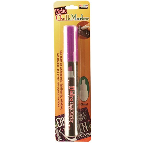 UCHIDA 483-C-F8 Chisel Tip Bistro Chalk Marker, Fluorescent Violet