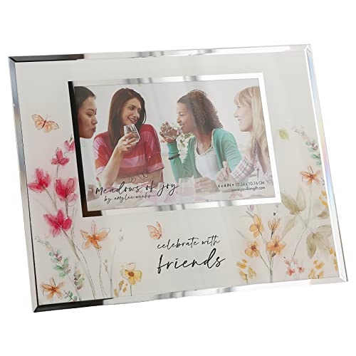 Pavilion - Friends - Mirror Glass Photo Frame - Holds 6 x 4-Inches Photo, Friend Picture Frame, Best Friend Gift, Gift Ideas For Sister, 1 Count, 9.25 x 7.25-Inches Overall in Size