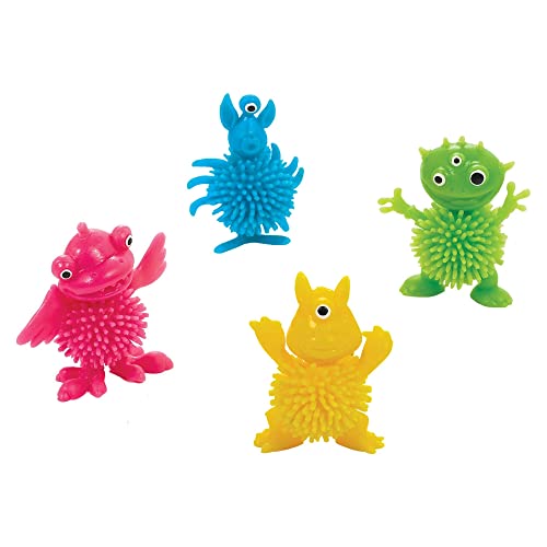 Amscan Party Supplies Wooly Monsters 12ct, 2 1/2" x 2", Multicolor