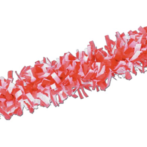 Beistle 55598-RW Tissue Festooning, 25', Red/White