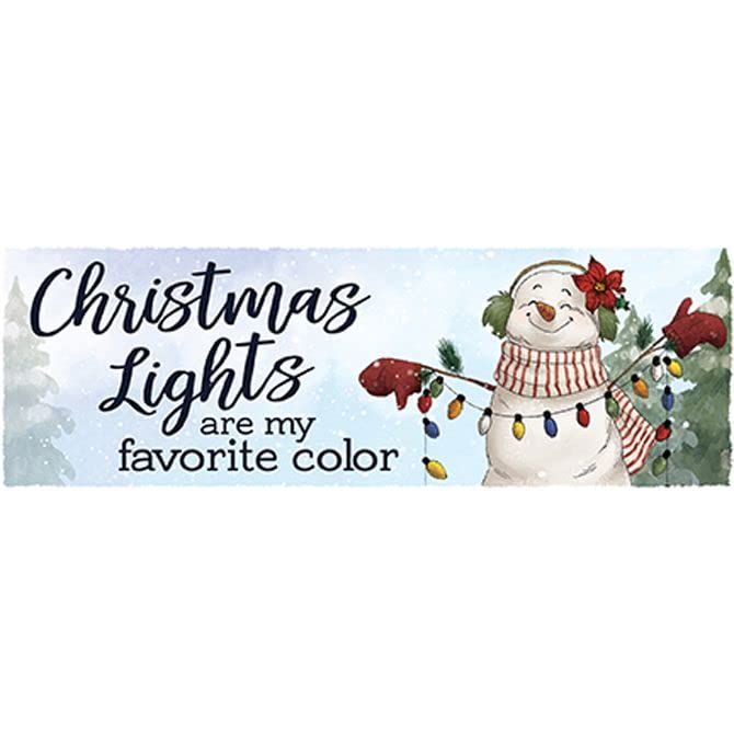 Carson Home Accents Christmas Lights Magnet Message Bar Sign, 6-inch Width