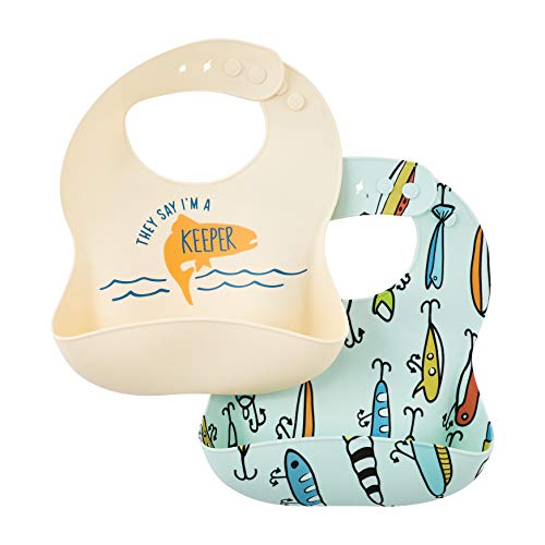 Mud Pie Silicone Bib Set