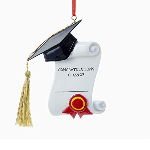 Kurt Adler Graduation "Congratulations Class Of..." Ornament For Personalization