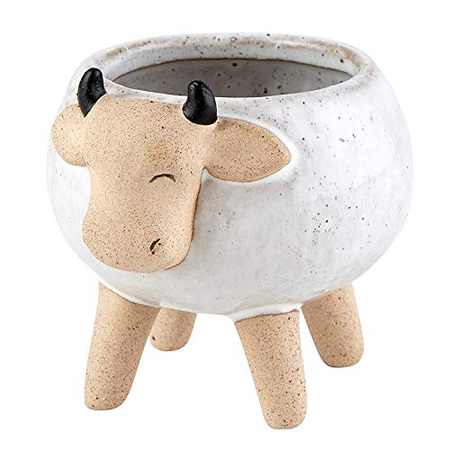 Creative Brands 47th & Main Animal Planter/Pot, Large, Cow
