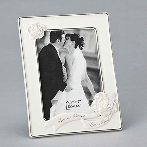 Roman 13224 Wedding Anniversary Frame, Holds 5 X 7-inch Photo, 8.75-inch Height