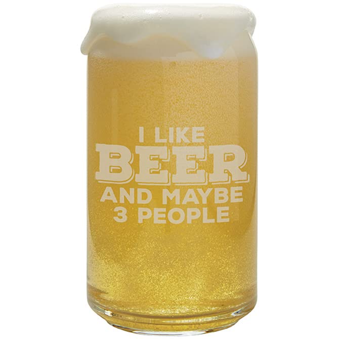 Carson Homes 24798 I Like Beer Can Glass, 15 ounce