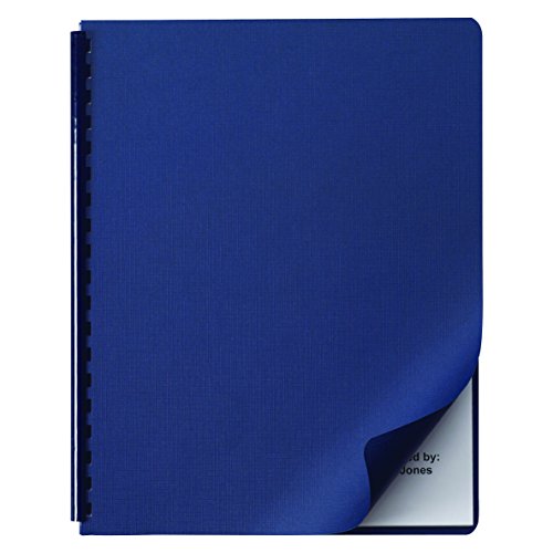 ACCO (Office) GBC 2001513 Linen Textured Binding System Covers, 11-1/4 x 8-3/4, Navy (Pack of 50)