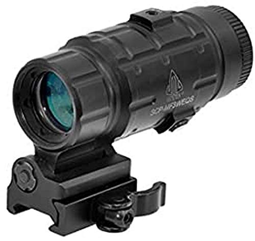 Leapers UTG 3X Magnifier with Flip-to-side QD Mount, W/E Adjustable , Black