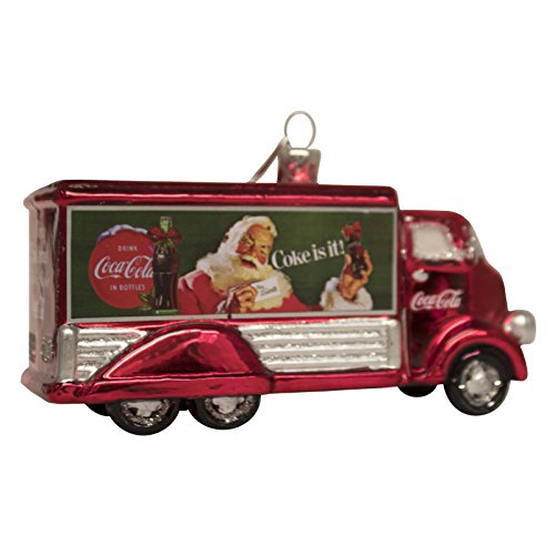 Kurt Adler Coca-Cola Glass Truck Ornament, 5-Inch