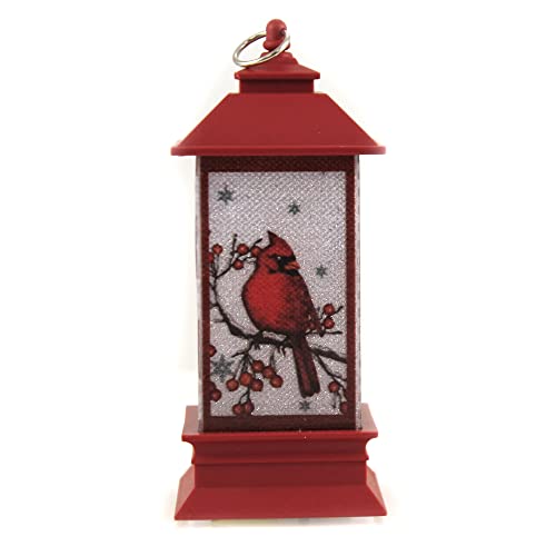 Roman 57915-5" Red Battery Operated LED Cardinal Lantern Christmas Tree Ornament