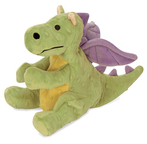 Worldwise goDog Dragon With Chew Guard Technology Tough Plush Dog Toy, Lime, Large