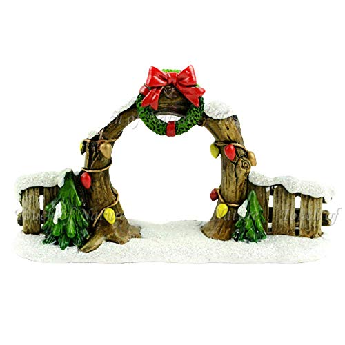 Midwest Design Imports Christmas Arch & Fence with Wreath, 3.5", Multicolor