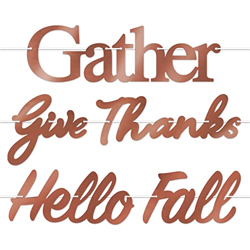 Beistle Hello Fall Thanksgiving Letter Banner- 1 pc.
