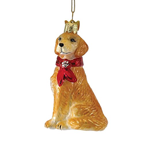 Kurt Adler Golden Retriever with Bow Ornament