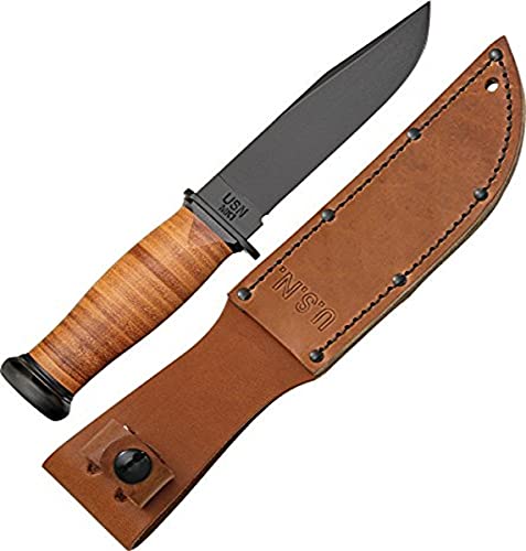 Ka-Bar Straight Leather Handled Mark 1 Knife
