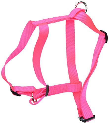 OmniPet 17L-NPK Kwik Klip Adjustable Nylon Pet Harness, Neon Pink, Large