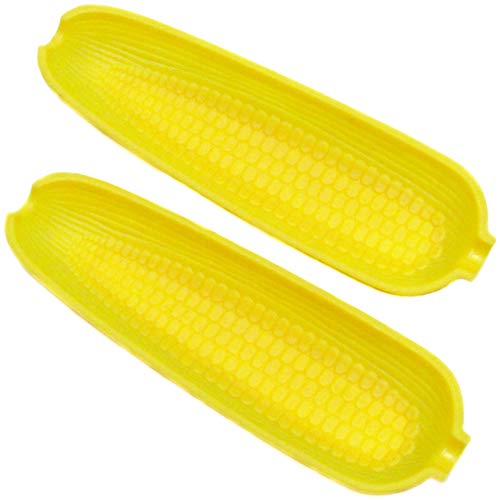 Chef Craft Select Plastic Corn Cob Dishes, 9.25 inches 2 piece set, Yellow