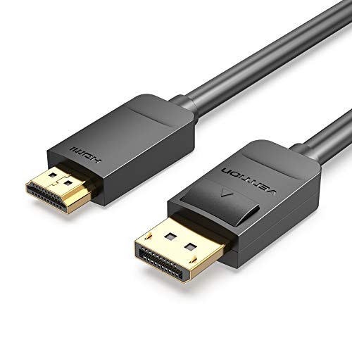 DisplayPort Cable 10ft, VENTION DP Male to Male Adapter Cable Gold-Plated Interface 1080P@60Hz Audio Return Cord for Monitor, Desktop, Projector and More