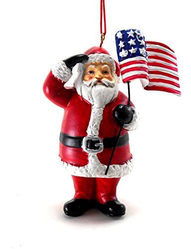 Ganz Patriotic Santa Ornament 3-1/2 IN. x 2-3/4 IN. x 1 IN.