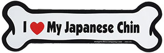Imagine This Company Bone Car Magnet, I Love My Japanese Chin, 2-Inch by 7-Inch