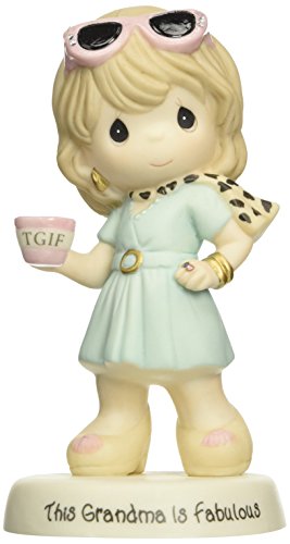 Precious Moments, Grandma Striking A Pose Figurine, Porcelain Bisque Figurine, 153020