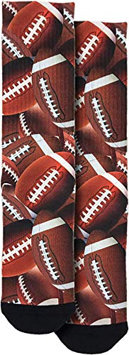 Spoontiques Fun Crew Socks, One Size Fits Most - Footballs