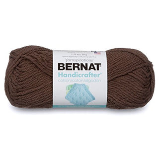 Spinrite Yarns (CA) Bernat Handicrafter Cotton Solids Yarn, 1.75 oz, Gauge 4 Medium, 100% Cotton, Warm Brown
