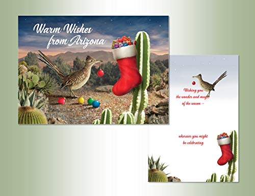 LPG Greetings Performing Arts boxed CHRISTMAS CARD SET Warm Wishes Arizona Set of 18 cards with full color inside designs/18 envelopes (1 design per box) (52772)