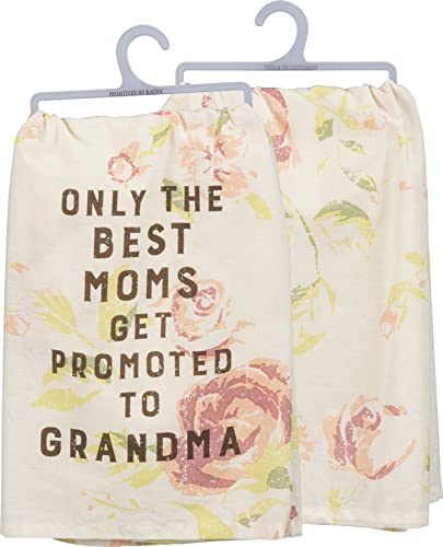 Primitives by Kathy Dish Towel Best Moms Get Promoted To Grandma Kitchen Accessories