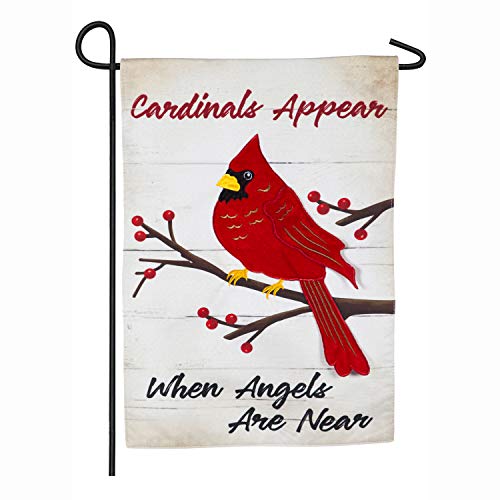 Evergreen Flag When Angels Are Near Garden Linen Flag - 12.5 x 18 Inches Outdoor Decor For Homes and Gardens