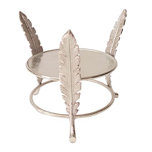 A&B Home Group Set of 2 Alvada 3-Leaf Pillar Candle Holder 7x7x7