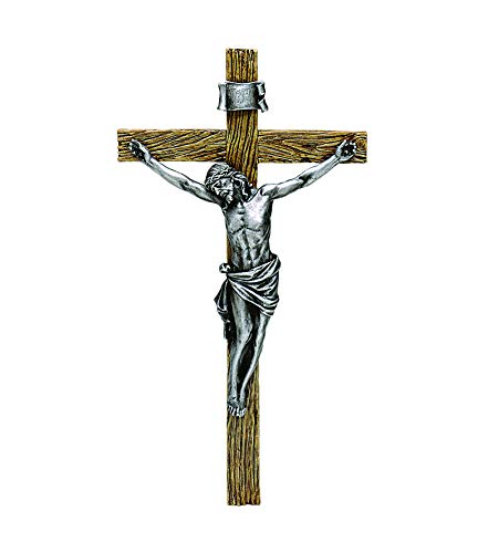 Roman 20" Crucifix in Antique Silver