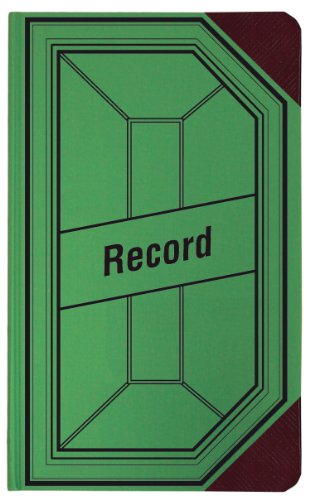 Rediform National Redifrom Record Book, Green Canvas, 9.5 x 6 inches, 200 Pages (A667R)