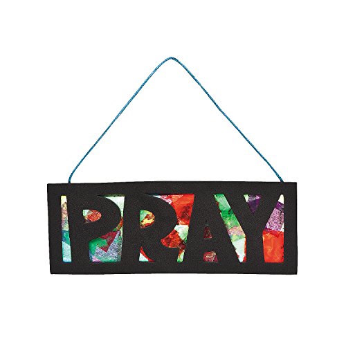Fun Express Pray Tissue Acetate Craft Kit - Crafts for Kids and Fun Home Activities